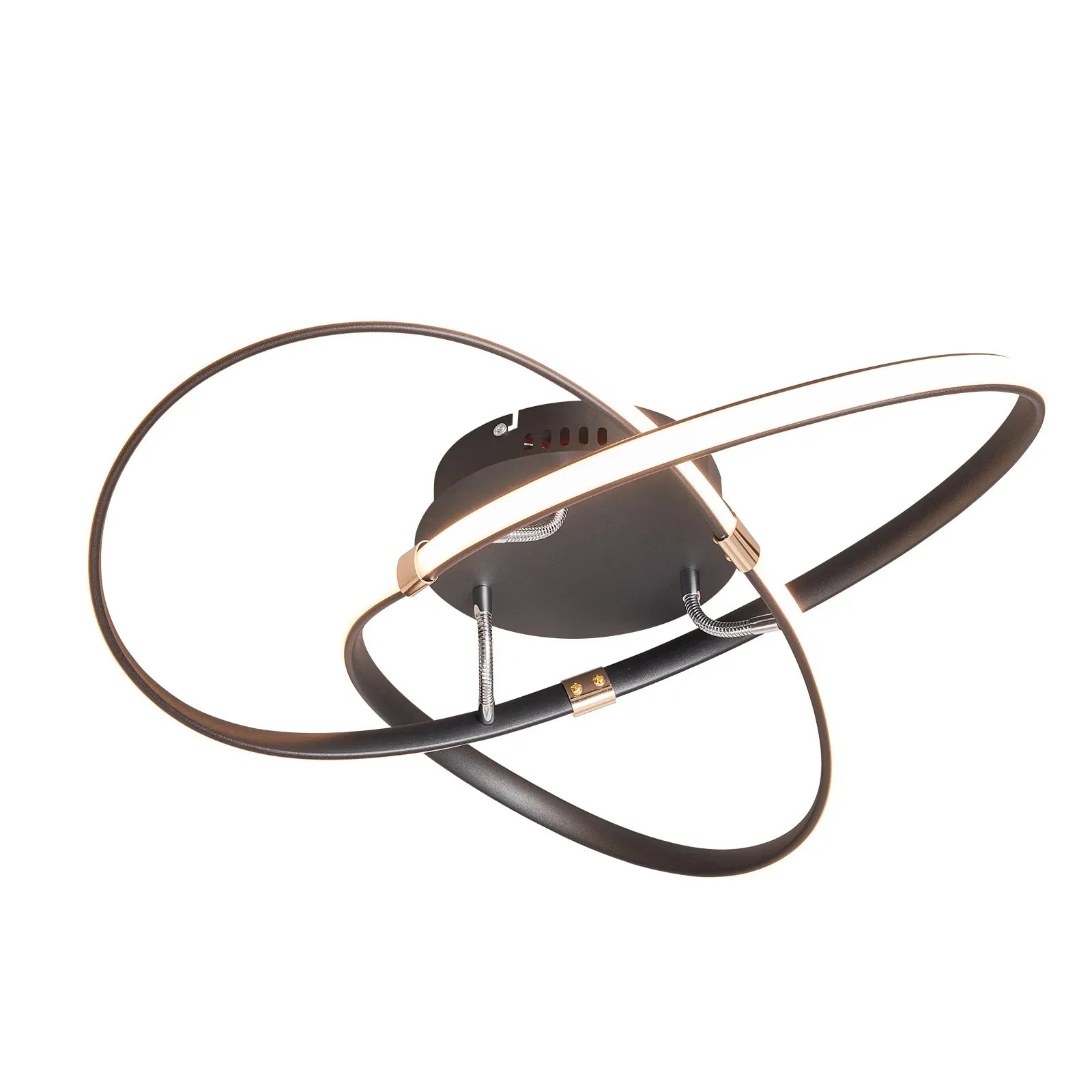 Modern Smart LED Ceiling Lights | Black/Chrome/Gold for Living Room, Bedroom, Study