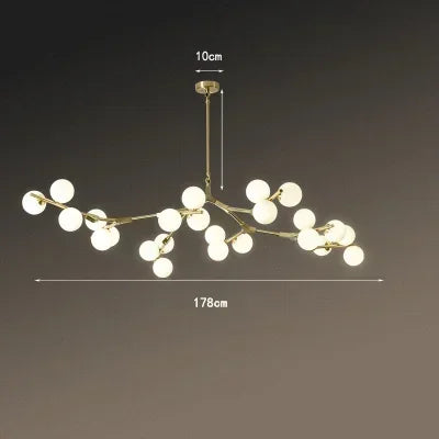 Modern Glass Ball Pendant Lamps - Elegant Indoor Chandelier for Living & Dining Room