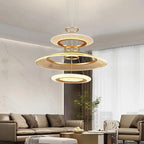 LED Ring Chandelier: Luxury Living Room Lighting Fixture