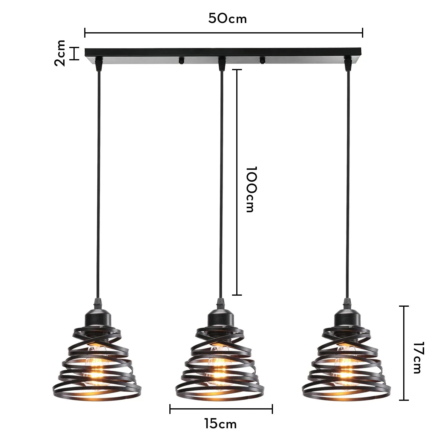 Industrial Wood Pendant Chandelier for Dinning Living Room Kitchen LED Fixture