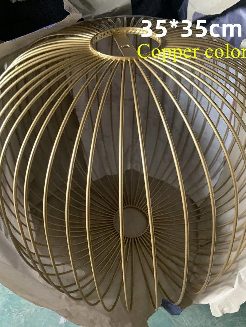 Modern LED Bird Cage Chandelier for Villa Living Room Dining Decor