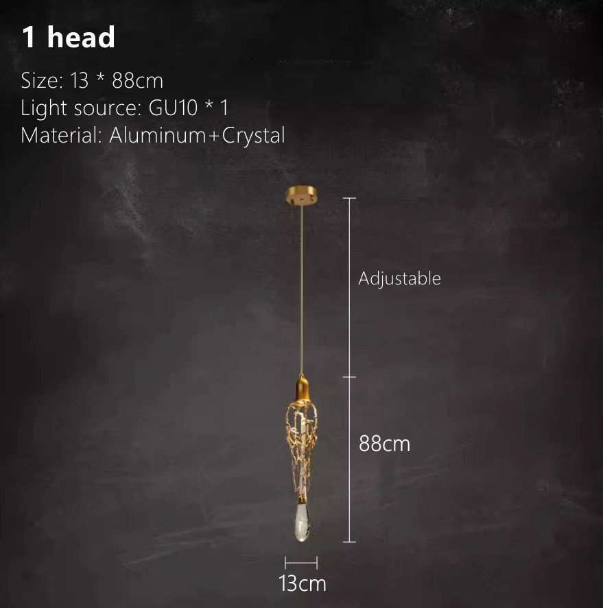 Branch Art Cage Crystal Chandelier for Modern Dining Room Lighting