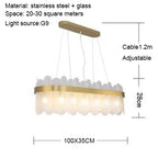 Nordic Glass LED Chandelier for Living Spaces, Hotels, and Restaurants