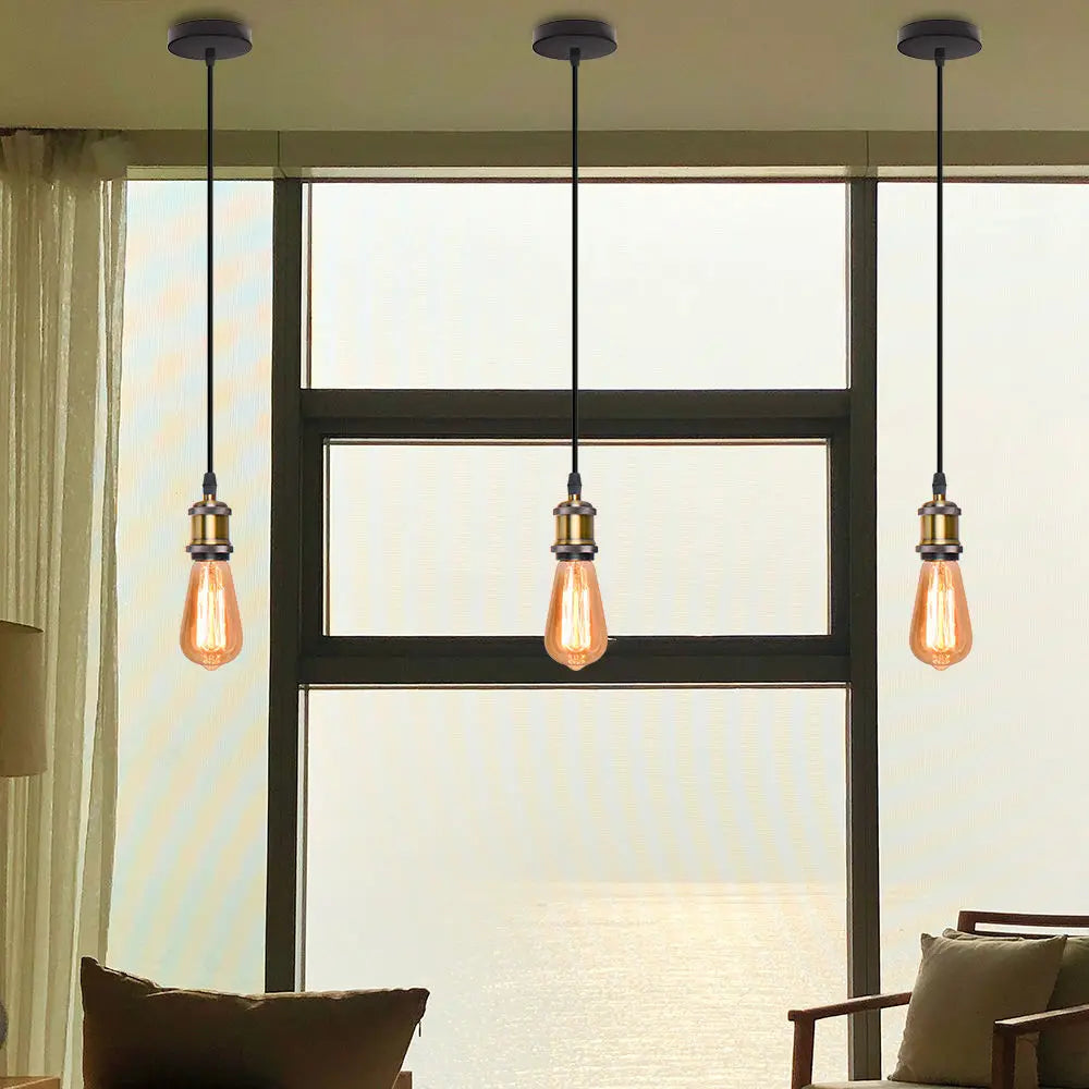 Iron Pendant Light for Dining Room, Kitchen, and Bedroom