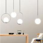 Modern Nordic Bedside Chandelier | Luxury Minimalist Bedroom Light | Single Head Pendent Lamp