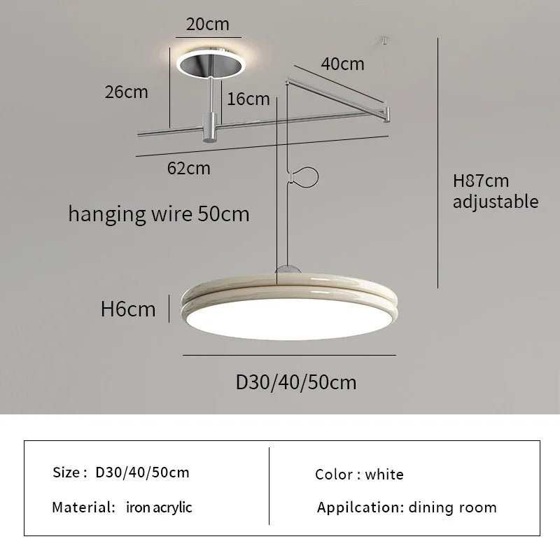 Nordic Swinging Arm LED Pendant Lights for Dining Table by Afralia™