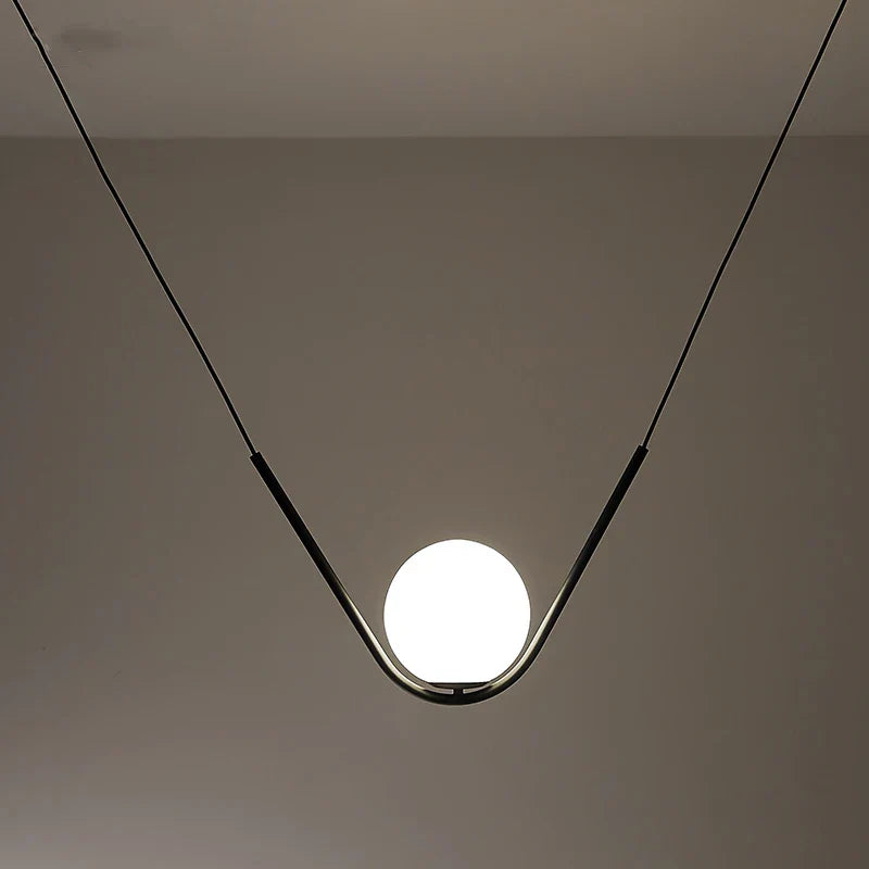 Perle Trio Pendant Lamp: Golden Black Metal Linear Dining Light