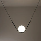 Perle Trio Pendant Lamp: Golden Black Metal Linear Dining Light