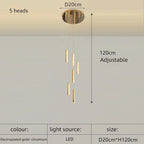 Luxury Crystal LED Chandelier for Modern Living Room and Spiral Staircase