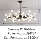 Branch Shape Firefly Ceiling Chandelier G4 Led Lighting Indoor Hanging Lamp