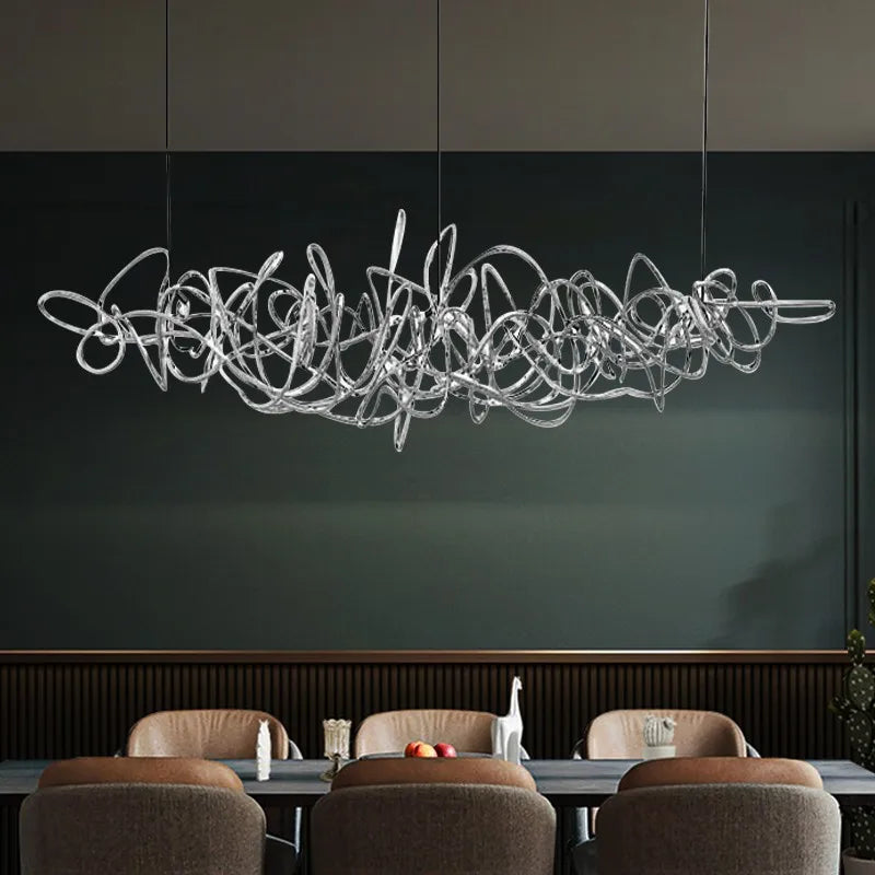 Nordic Art LED Chandelier: Modern Creative Pendant Lamp Light for Dining Table Room