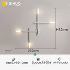 Nordic Black LED Wall Lamp: Multi Arms Bedside & Living Room Indoor Lighting