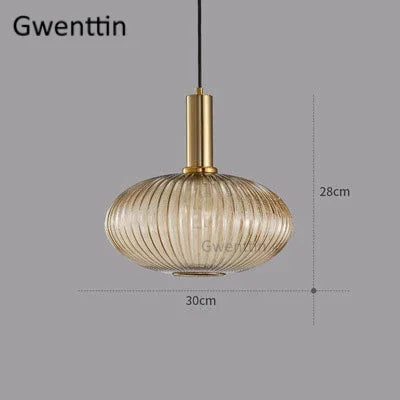 Stained Glass Pendant Lights Nordic Modern Hanging Lamps for Home Decor