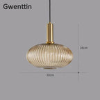 Stained Glass Pendant Lights Nordic Modern Hanging Lamps for Home Decor