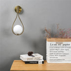 Metal Glass Ball Wall Lamp: Modern Nordic Design for Living Room, Bedroom, Aisle & Staircase