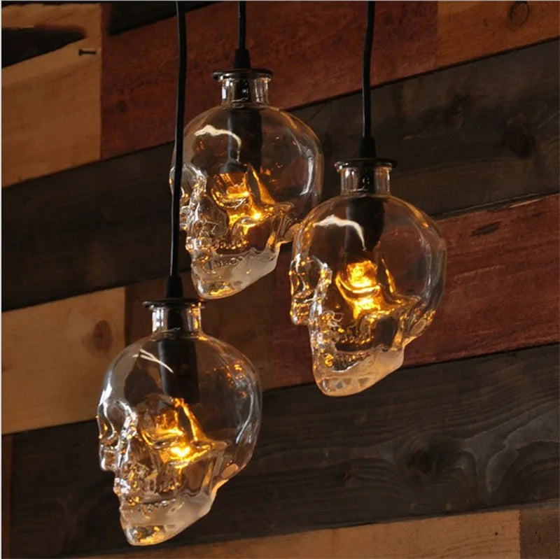 Skull Light Glass Sconce - Creative Nordic Design Wall LED Lamp