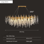 Gold Crystal Grapes Chandelier for Dining Living Room Bedroom