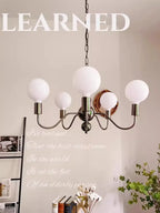 Pearl Black Chandelier: Minimalist High-End Bauhaus Design for Living Room Bedroom Study