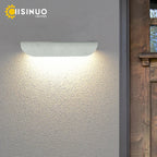 Outdoor LED Wall Sconce in White Aluminum for Porch Entryway