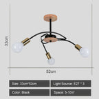Nordic Wrought Iron Sputnik Ceiling Light Chandelier for Home Decor