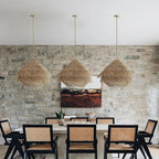 Wicker Pendant Lamp - Handcrafted Japanese Style Rattan Hanging Light