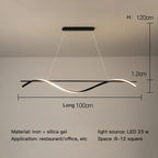 Modern Aluminum Iron Pendant Lamp by - LED Island Dining Light Fixtures