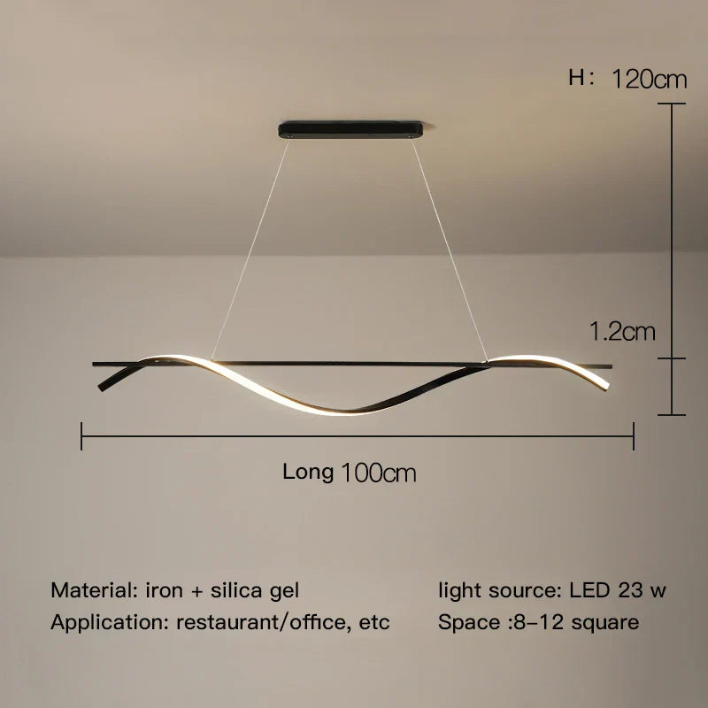 Modern Aluminum Iron Pendant Lamp by - LED Island Dining Light Fixtures