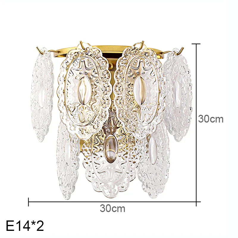 Carved Glass Pearl Chandelier for Dining Room, Living Bedroom, Study, Balcony - LED Pendant Lighting