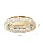 Chrome Crystal LED Ceiling Light: Modern Luxury Stainless Steel Art Lighting