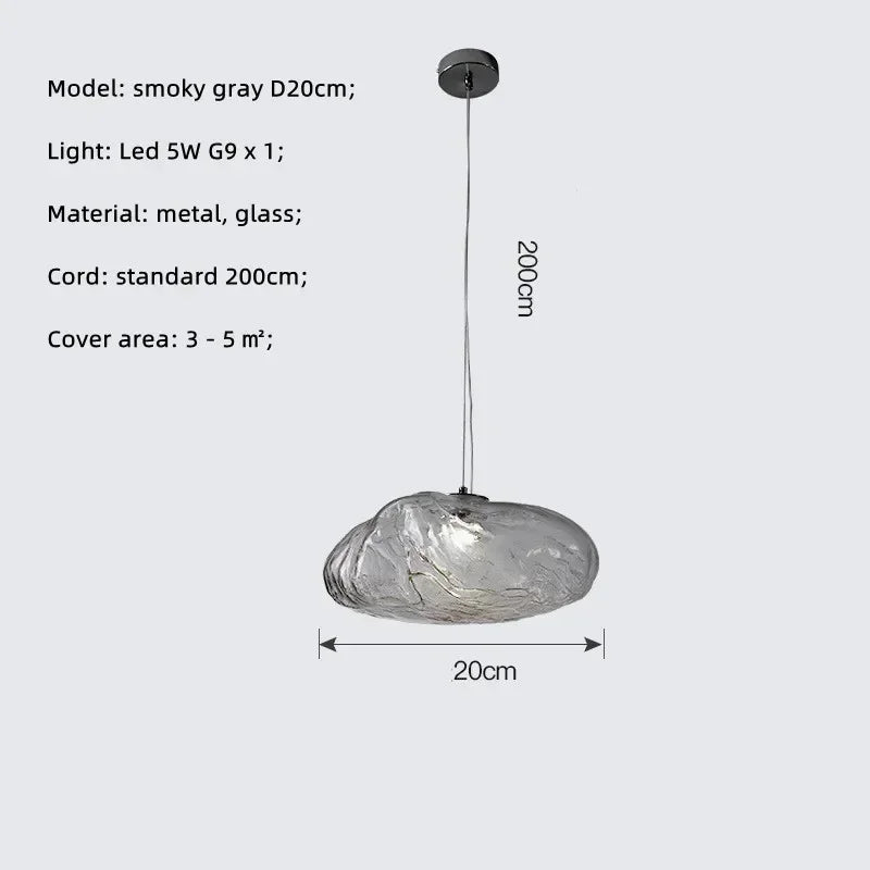 Glass LED Chandelier Lighting for Modern Stairs, Dining Room, and Home Bar