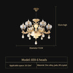 Crystal Chandelier: European Elegance for Living, Dining & Bedroom