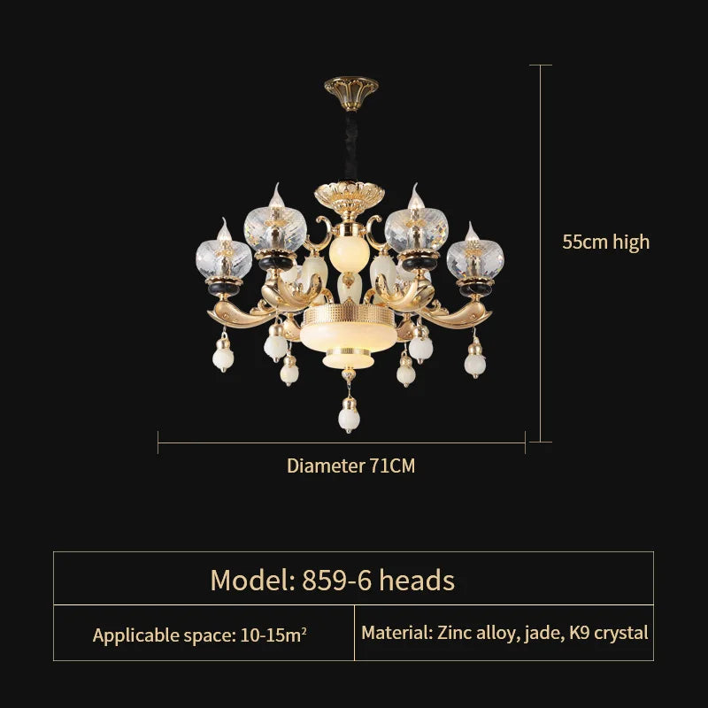 Crystal Chandelier: European Elegance for Living, Dining & Bedroom