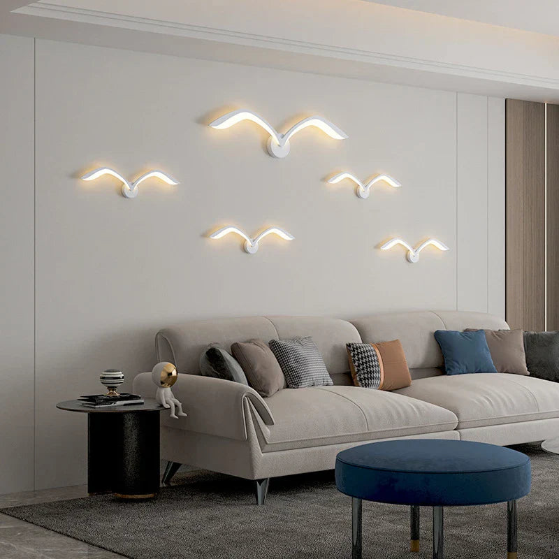 Modern Seagull LED Wall Light for Indoor Living Room and TV Wall