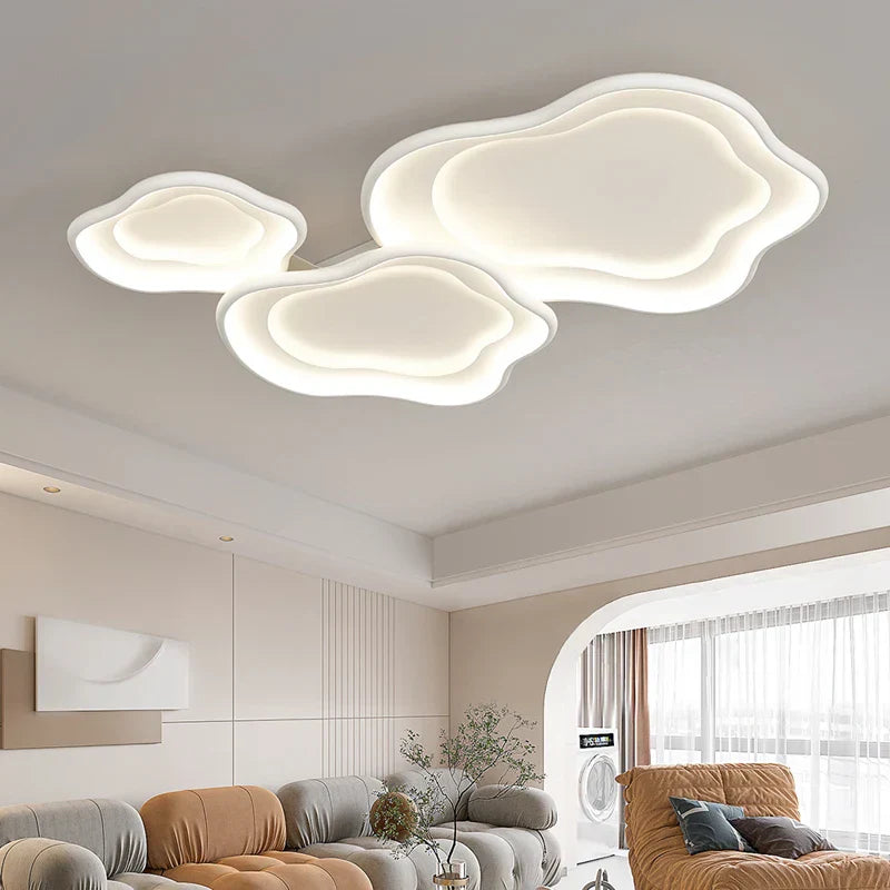 Modern White Round Ceiling Lighting with Remote Control Chandelier