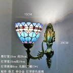 Stained Glass Mirror Wall Sconces for Home Lighting Decor