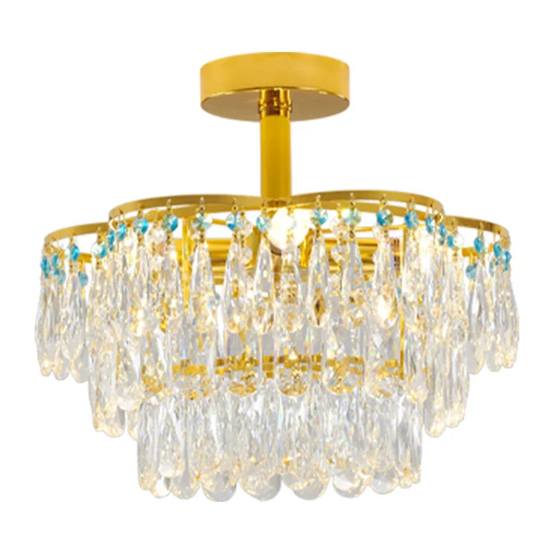 Crystal Light Chandelier | Post-Modern European Luxury for Living Room, Bedroom, Dining