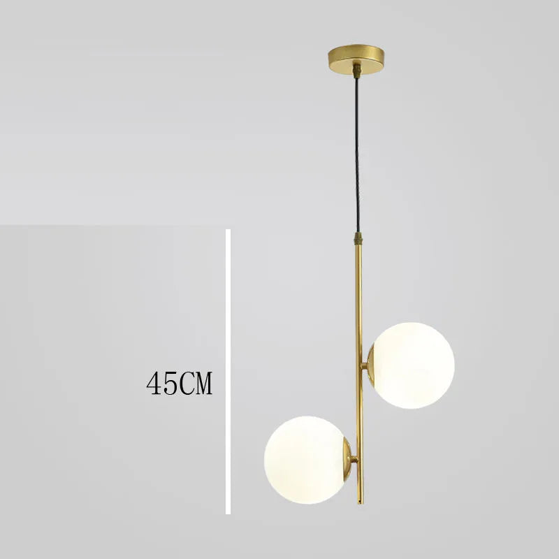 Glass Nordic Chandelier LED Ceiling Light for Modern Living Room and Dining Table