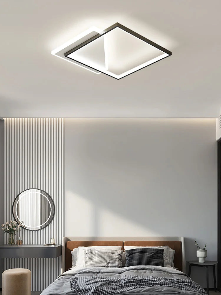 Geometric LED Ceiling Lamp | Modern Nordic Bedroom Study Light