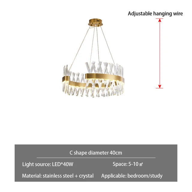 Crystal Chandelier: Luxury LED Pendant Lighting for Hotel, Lobby, Living Room