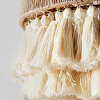 Bohemian Hemp Rope Tassel Pendant Light for Home Decor