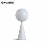 Gold Glass Ball Table Lamp LED Desk Lighting Modern Home Decor for Bedroom Living Room