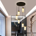 Chinese Style Spiral Staircase Chandelier for Villa & Restaurant, LED Lamps