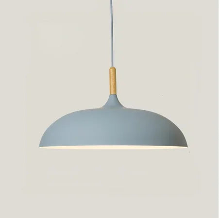 Minimalist Wooden & Aluminum Pendant Lamp for Living Room, Bedroom, Study & Corridor