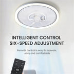 Modern White Ceiling Fan Light 120W LED Remote Control Dimmable Chandelier Fan