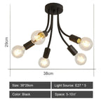 Sputnik Ceiling Chandelier: Modern Nordic Semi Flush Mount Lighting Fixture