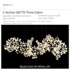 Ginkgo Biloba Chandelier: Elegant Duplex Living Room Hotel Lobby Pendant Light