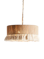 Bohemian Hemp Rope Tassel Pendant Light for Home Decor