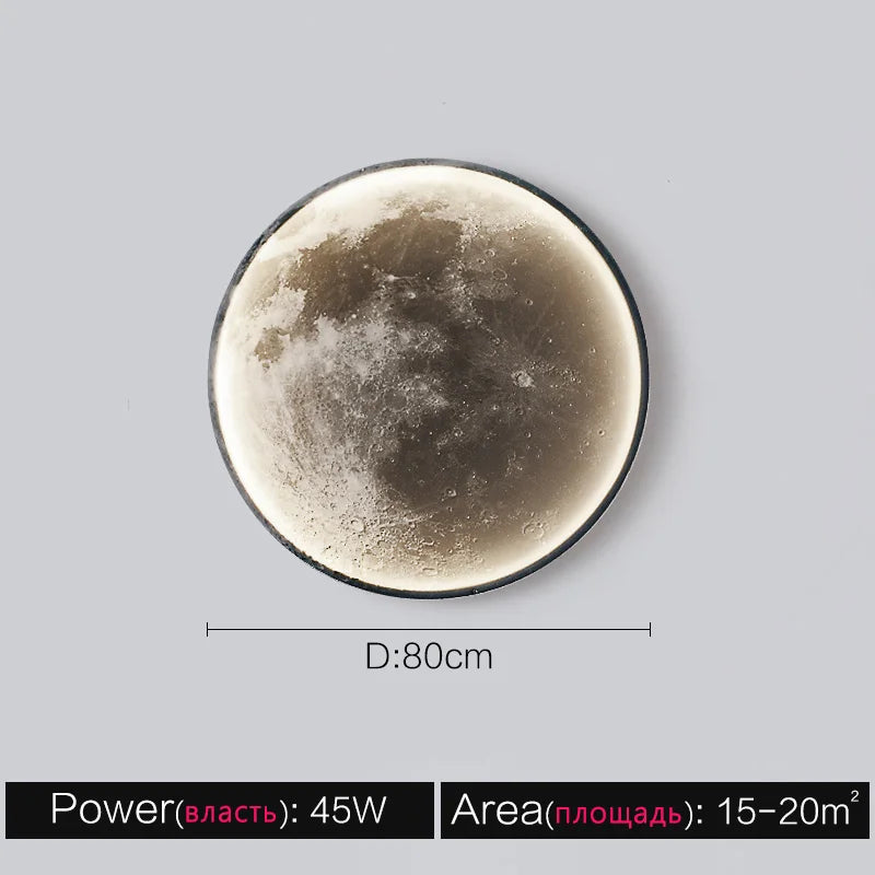Moon Wall Lamp: Modern Simple Art Decoration for Living Room, Bedroom & Aisle