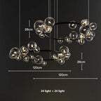 Glass Ball G9 LED Chandelier: Modern Minimalist Nordic Design