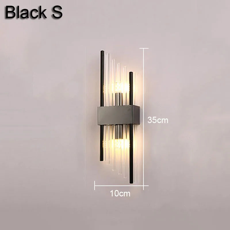 Crystal Wall Lamp: Elegant LED Indoor Lighting for Living Room, Bedroom, Hotel, and TV Background